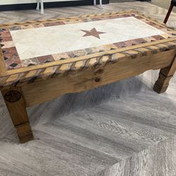 Texas star Slate Top Coffee table 