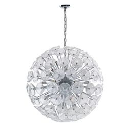 Polished Chrome Asherton 20 - Light Dimmable Globe Chandelier. 20'' H X 20'' W X 20'' D MSRP $3297. Our price $1169 + sales tax 