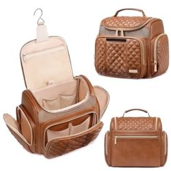 Toiletry Bag for Women, Large Toiletry Bag Water-Resistant Makeup Cosmetic Bag