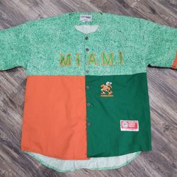 Vintage ? Miami Hurricanes Baseball Jersey City Boys Sz L.