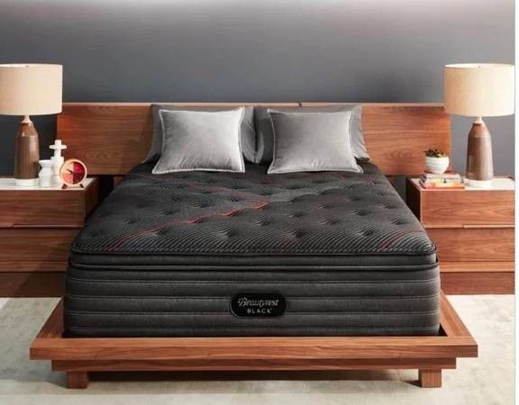 📌 NEW Queen Simmons Beautyrest Black Class Plush Pillow Top Mattress ✔️