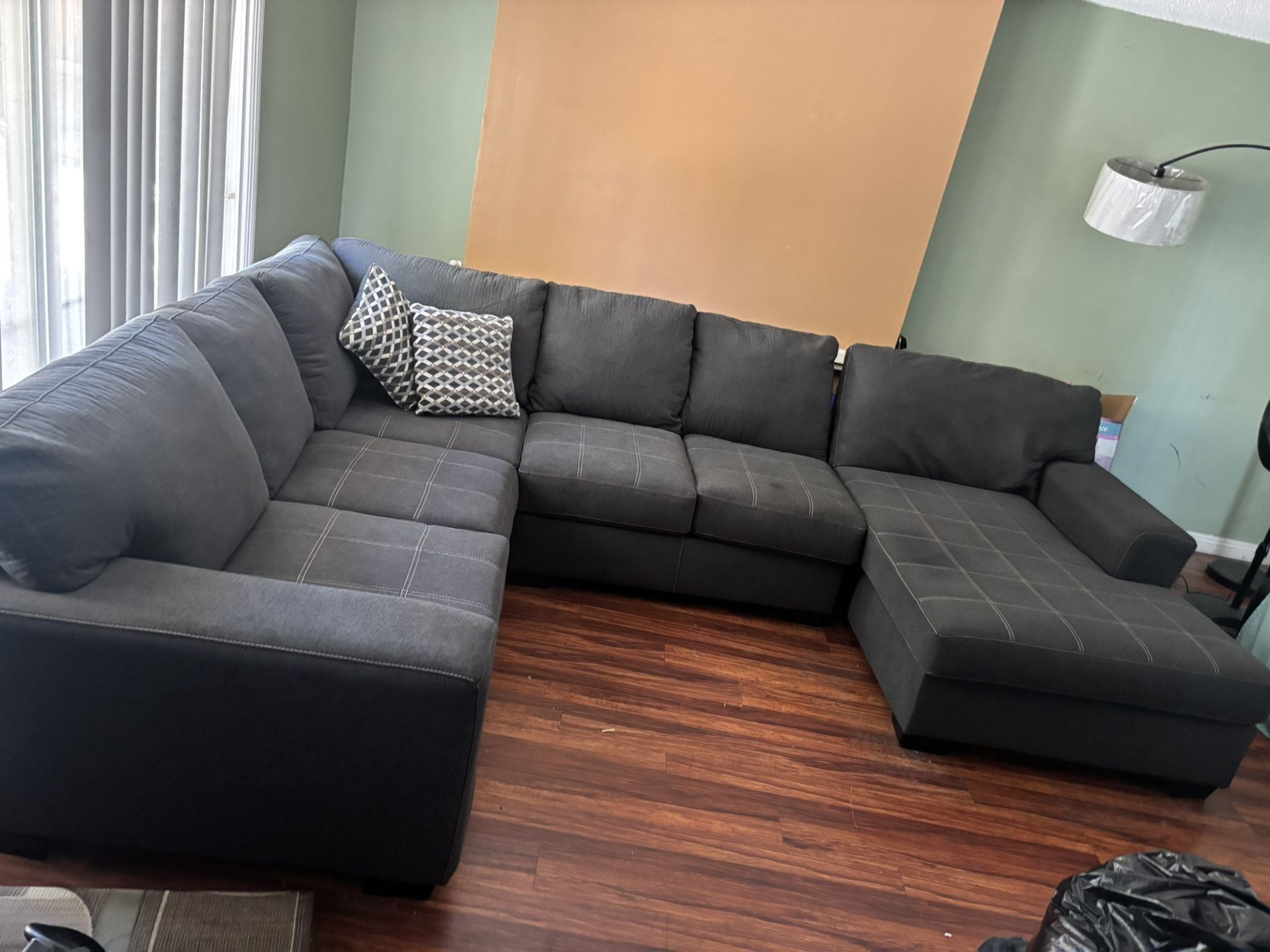 Dark Blue Couch.