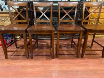 Set of 4-wooden dining chairs