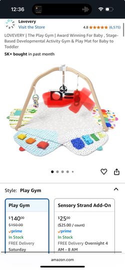 LOVEVERY | The Play Gym | Award Winning For Baby , Stage-Based Developmental Activity Gym & Play Mat for Baby to Toddler 