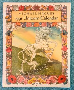 Vintage Michael Hague Unicorn Calendar — Sealed Wrapper/Unused