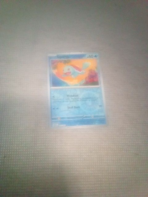 Art illustrated "Squirtle" #007/165 Pokemon Card