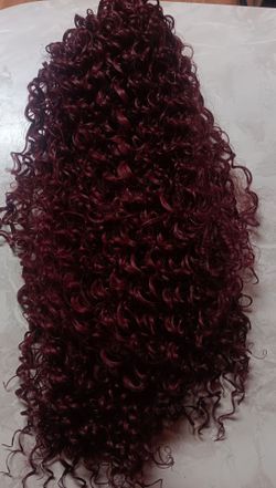 New Never Worn Burgundy wig clip