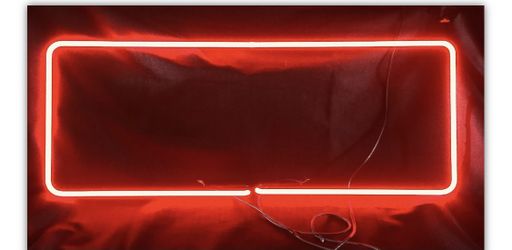 Neon sign NEW Large Rectangle tube RED 34”x13” Repair Or replacement. Tube Only