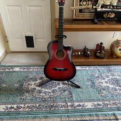 Acoustic Guitar w/stand 