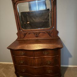 Antique Dresser With Mirror