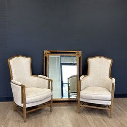 Restoration Hardware 18th C. French Upholstered Bergere Chair - Design Plus Gallery