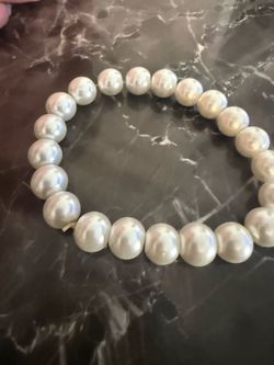 White Pearl Beaded Bracelet