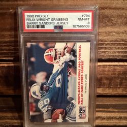 1990 Pro Set Barry Sander PSA 8 Football Card