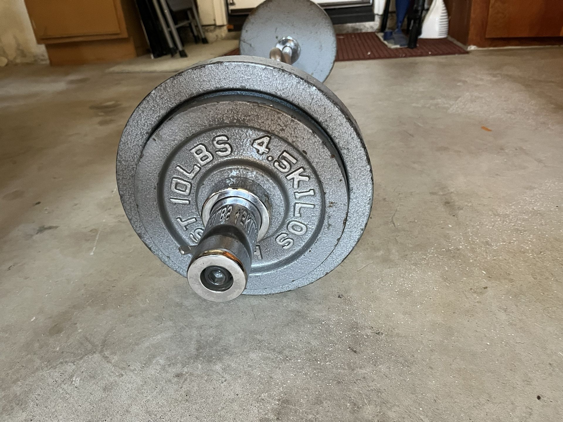 Curl Bar Weight Lift (70lbs + Bar) + Free 30lbs Dumbbells Set