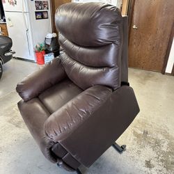 Brown Leather “Lift” Chair