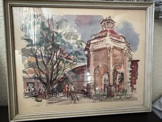 Cecile Johnson ‘The Old Spanish Town’ Watercolor