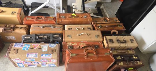 Collection of vintage luggage
