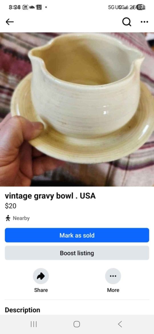 Vintage Gravy Bowl 