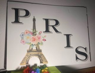 Paris Eiffel Tower Poster Board (24x18”)