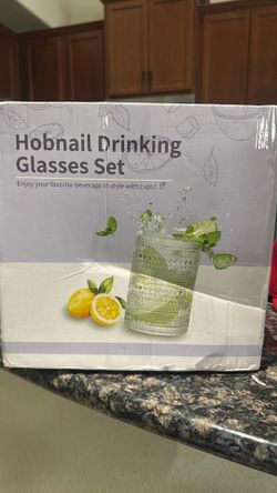 Hobnail Drinking Glasses Set