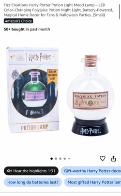 Harry Potter color-changing LED potion lamp