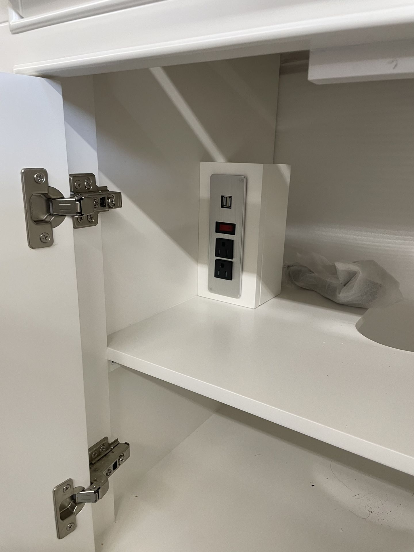 Bathroom Vanity Cabinet 60” Solid Oak Quartz Top With Sinks And Backsplash Bathroom