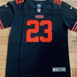 San Francisco 49’ers Christian McCaffrey jersey #23 black and red NFL 
