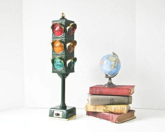 Vintage bar stop light / traffic lamp