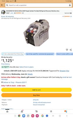 Jb Industries F6 Ac Recovery Unit