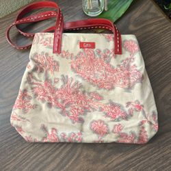 Guess Red/Tan Tote 