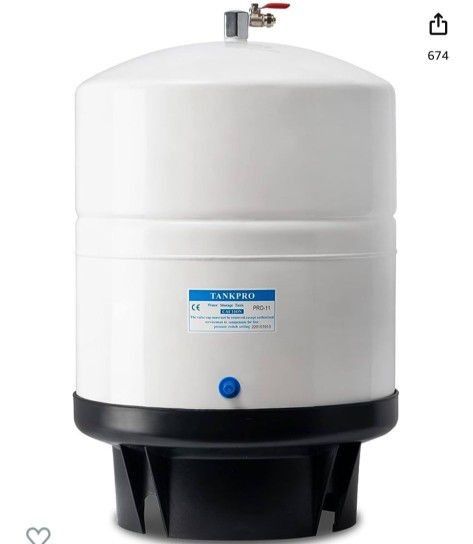 11 Gallon Reverse Osmosis Pre Presurized Water Storage