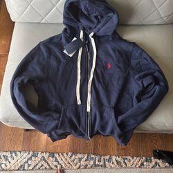 Polo Ralph Lauren Zip Up Hoodie Navy