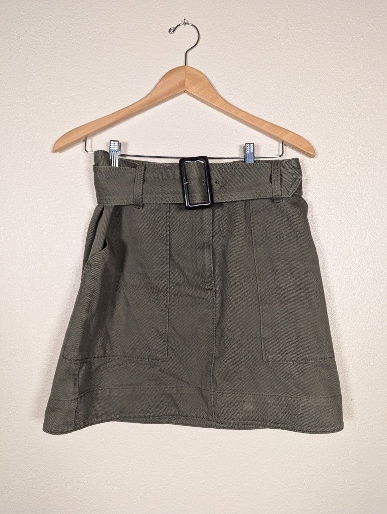 Banana Republic Stylish Olive Green Skirt with Belt