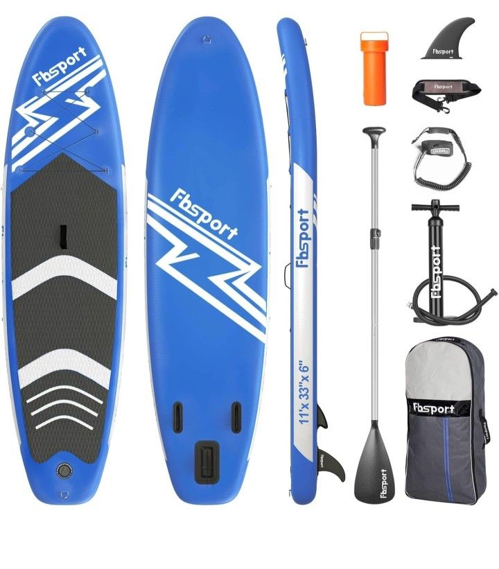 Brand New Premium FB SPORTS INFLATABLE SUP Paddle Leash Fins Backpack BNIB Never Used