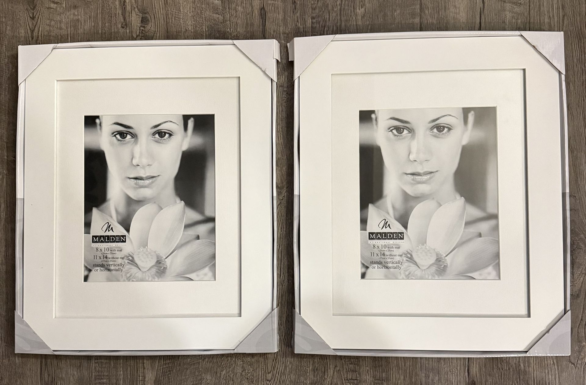 Malden 8x10 With Mat White Picture Frame