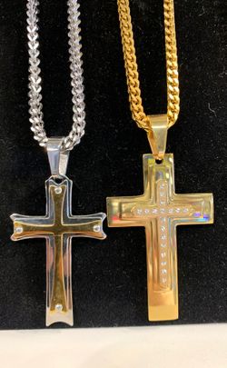 Stainless Steel Franco Chain and Charm Set