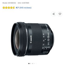 Canon EF-S 10-18mm f/4.5-5.6 IS STM Wide-Angle Zoom Lens (NO BOX)