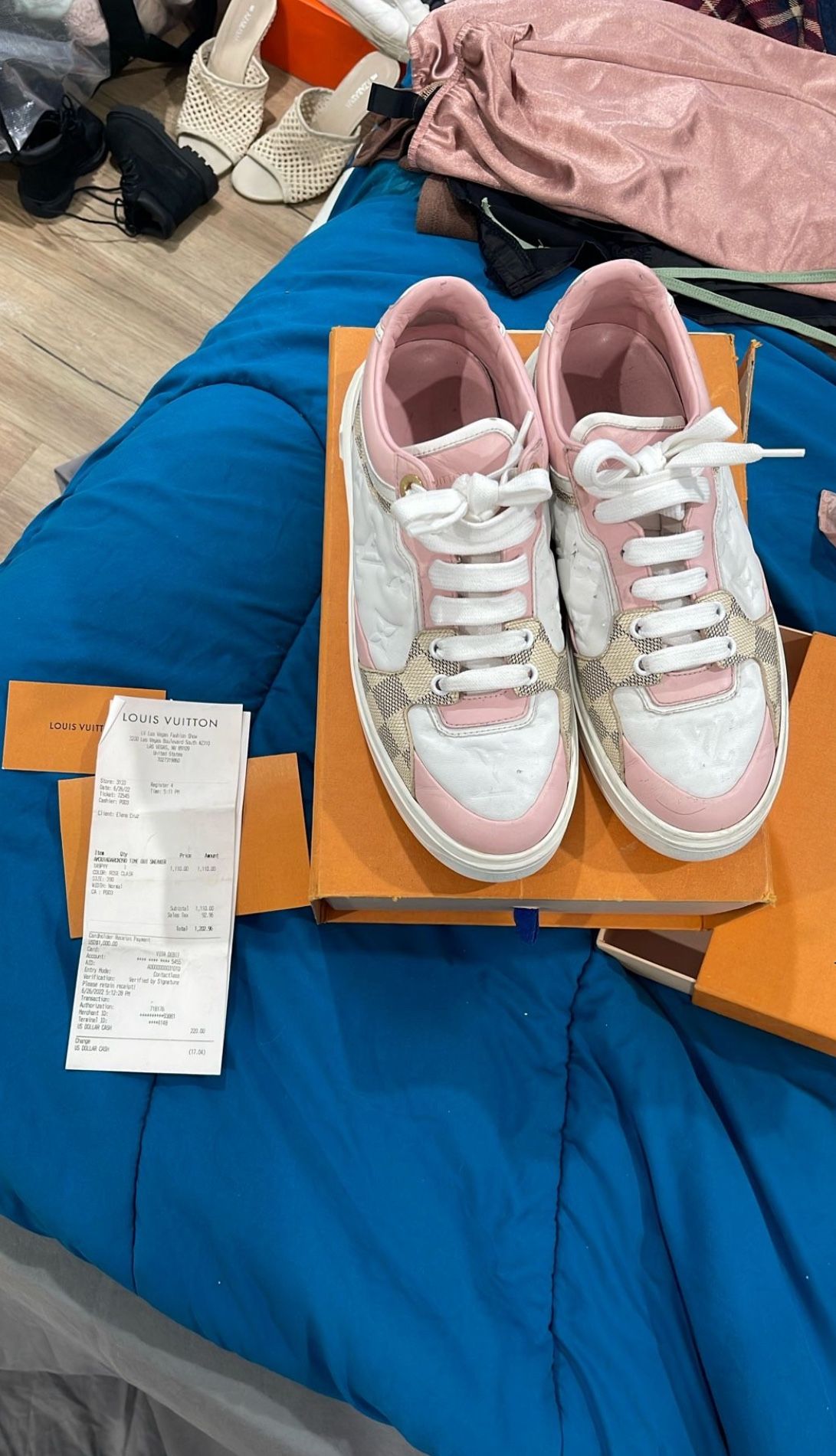 Louis Vuitton LOUIS VUITTON Monogram Embossed Calfskin Sneakers