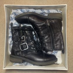 Lucky Brand Women’s Leather Combat Boots Size 6 New