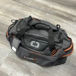 OGIO Southland Gym Bag Black Gray Orange Adjustable Carrying Strap Polyester