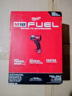 Milwaukee M18 Fuel Brushless Cordless Mid Torque 1/2in Impact Wrench. $190