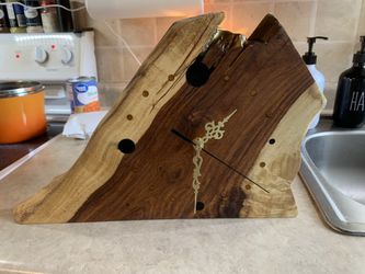 Desk Clock- Rosewood