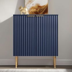 SCEWA10003BU Sideboard Buffet Storage Cabinet, Modern Accent Cabinet with Doors& Adjustable Shelf, Credenza Buffet Table Console Coffee Bar for Kitche