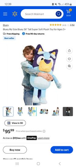 BRAND NEW HUGE HIGH QUALITY Bluey My Size 36" Tall Super Soft Plush Toy for Ages 3+