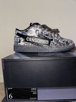 Fugazi Censored 'S***' Dunk Lows, Size 6