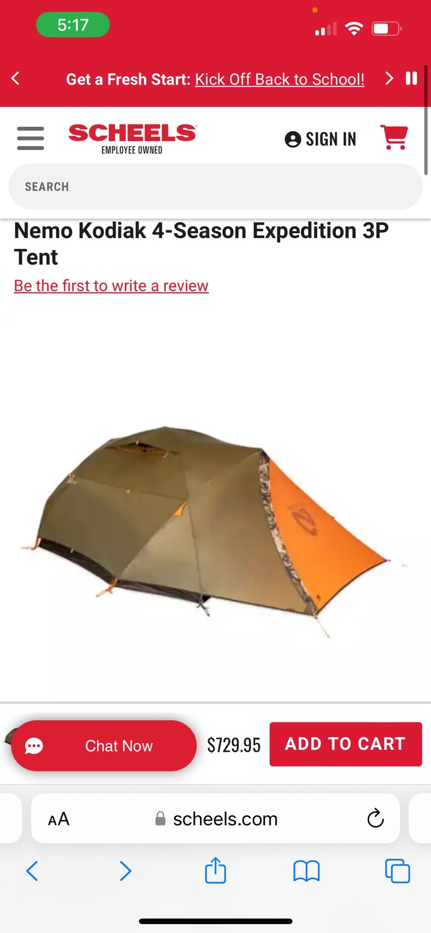 Nemo Kodiak 4-Season Expedition 3P Tent
