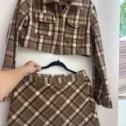 Matching plaid set