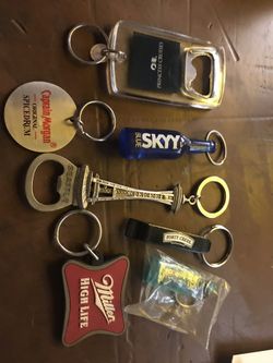 Beer keychain and bottle openers