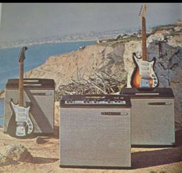 1965 Magnatone M15A Tube Amp Stereo Vibrato with Road Case