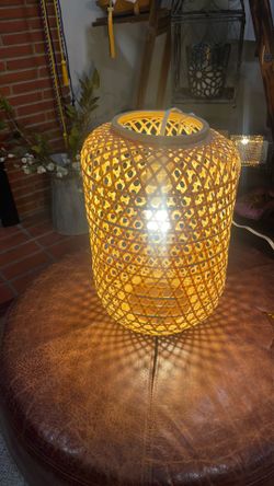 Boho Woven Bamboo Pendant Lamp